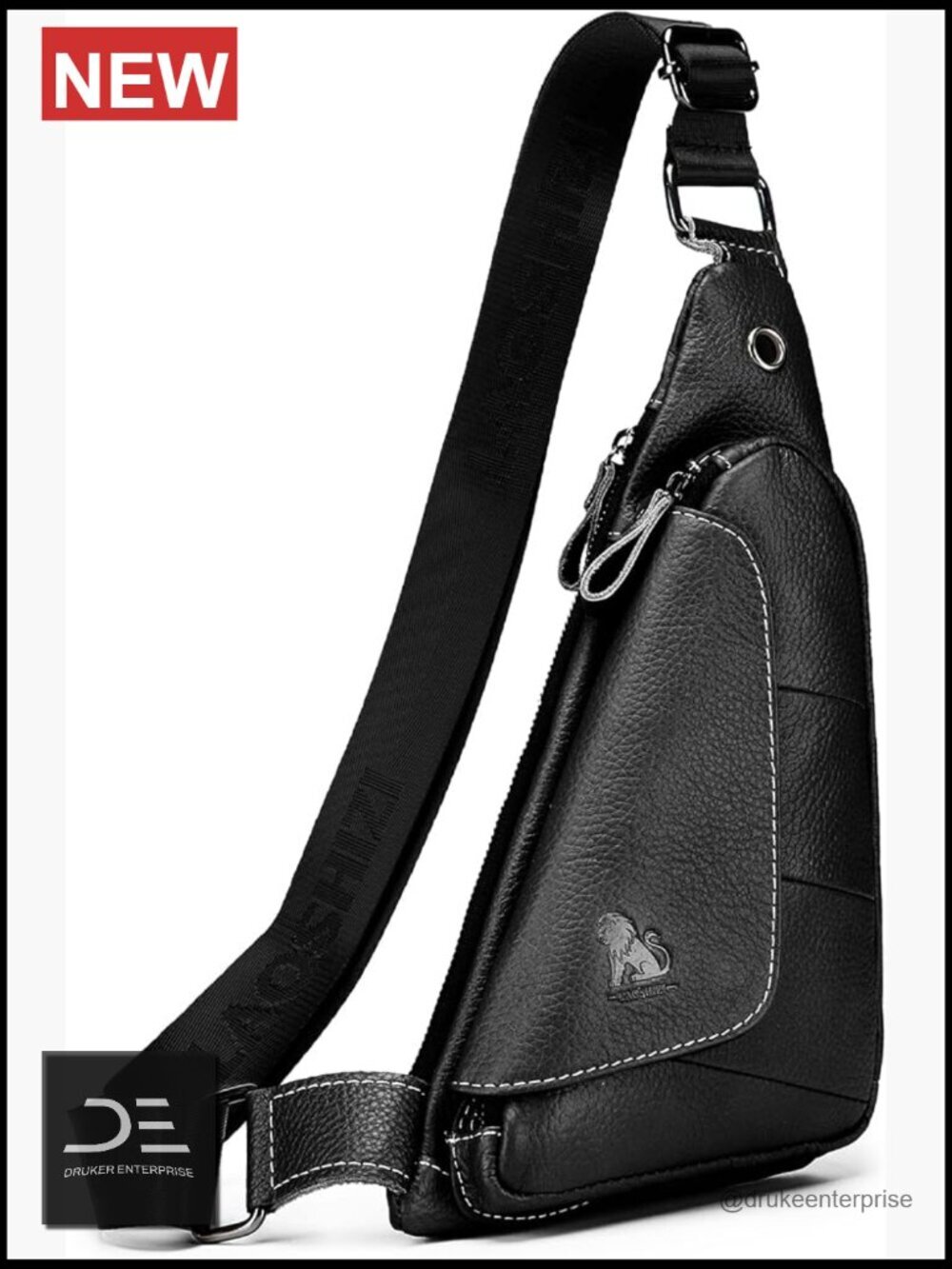 Genuine Leather Sling Bag Crossbody Backpack Shoulder Chest Bag